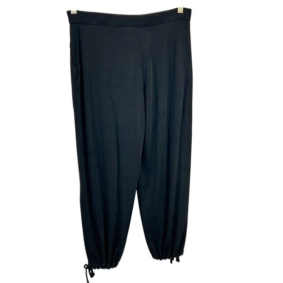 Chico's Travelers Knit Pants Dark Black Size 0 / Small Slinky Cropped Capris - Picture 3 of 6